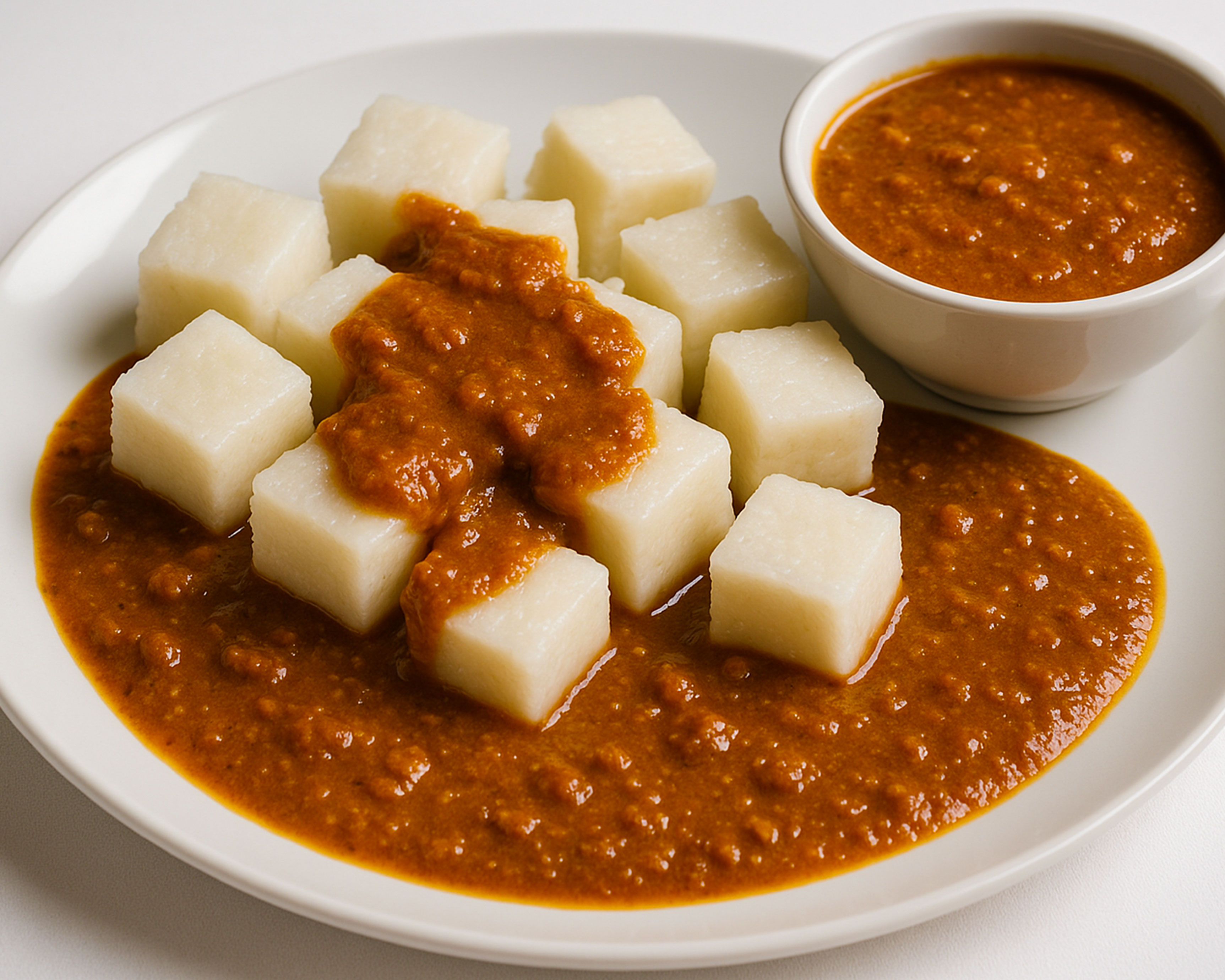 Nasi Himpit Kuah Kacang