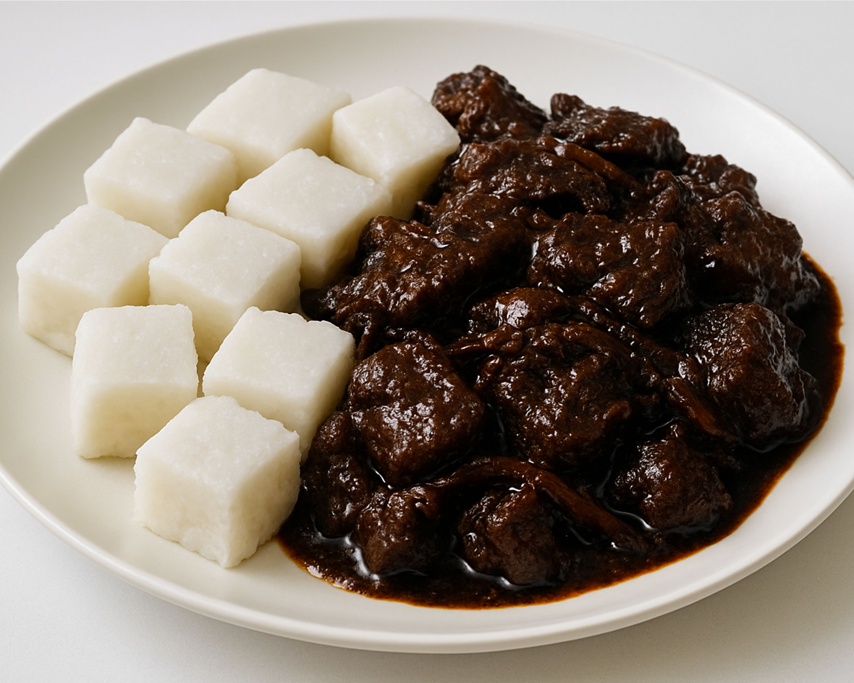 Nasi Himpit Daging Senandung